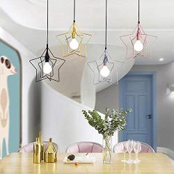 FL-63584 Nordic Pink Pendant Lamps, Creative Adjustable Chandeliers, 1-Light Pendant Lights for Girls Room, Princess Room, Kids Room (Pink)