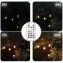 BRTLX Outdoor LED String Light, 100Ft Color Changing RGBW Dimmable Waterproof Commercial Grade Hanging Patio String Lights with 32 Shatterproof Bulbs(2 Spare Bulbs) for Backyard Garden Party (100FT)