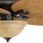 Honeywell Ceiling Fans 50507-01 Palm Island 52-Inch Tropical Ceiling Fan with Tuscan Bowl Light, Five Leaf/Wicker Blades, Indoor/Outdoor, Sandstone