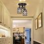 HMVPL Ceiling Lights Fixtures, 3-Lights Semi Flush Mount Kitchen Close to Ceiling Lamp, Crystal Pendant Lighting Collection for Island Dining Room Hallway Entry Bedroom