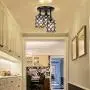 HMVPL Ceiling Lights Fixtures, 3-Lights Semi Flush Mount Kitchen Close to Ceiling Lamp, Crystal Pendant Lighting Collection for Island Dining Room Hallway Entry Bedroom