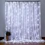 Dooit 9.8ft6.5ft300LED Curtain String Lights 8 Modes 29v UL Plug in for Christmas Party Wedding Ceremony Home Garden Bedroom Indoor/Outdoor Decorations （White）