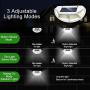 Solar Lights Outdoor Motion Sensor [102 LED/6 Pack/3 Working Modes] LANSOW Security Lights IP65 Waterproof 270°Wide Angle Lighting Wall Lights for Garden Fence Deck Yard Garage Pathway