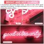 Neon Signs Good Vibes Only, Neon Light Sign Real Neon Lamp, Wall Sign Art Decorative Signs Lights, Neon Words for Home Bedroom Room Decor Bar Beer Office for Party Holiday Wedding Decoration Sign