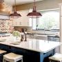 CINOTON Farmhouse Pendant Light, Industrial Metal Cage Pendant Lighting for Kitchen Island, Pendant Ceiling Light Fixture for Dining Room