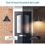 DEWENWILS 2 Pack Dusk to Dawn Wall Light Outdoor, Gooseneck Barn Light Fixtures Wall Mount, Wall Sconce Farmhouse, Matte Black Exterior Lights for Porch, Garage, E26 Socket