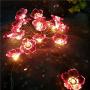 Cherry Blossoms Flower Lights for Girl Bedroom Decorations,10ft 30 LED Waterproof String Lights Indoor Outdoor, Starry Fairy String Lights for Women Home Bedroom Spring Wedding Party Battery Powered