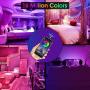 LED Strip Lights, IWVMEM 32.8ft RGB 300 LEDs SMD5050 Flexible Light, IP65 Waterproof Music Sync Color Changing Tape Lights, 24-Key Remote Control + Bluetooth APP Control, for Home Party Decoration