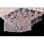 Saint Mossi Modern Crystal Raindrop Chandelier Lighting Flush Mount LED Ceiling Light Fixture Pendant Lamp for Dining Room Bathroom Bedroom Livingroom 13 X G9 Bulbs Required H7'' X W24'' X L32''