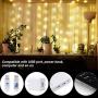 Window Curtain String Light 300 LED 8 Lighting Modes USB Powered Fairy Lights for Christmas Bedroom Party Wedding Home Garden Bedroom Decoration Outdoor Indoor(Warm White)(9.8ft X 9.8ft)