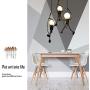 SOUTHPO Pendant Lighting Black Modern Creative Little People Mini Adjustable Hanging Lights for Bedroom Decor Iron Cartoon Doll Chandeliers for Dining Rooms 3×E26 Baking Paint Finish (M)