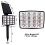 Solar Spotlights Outdoor Garden Lights Color Changing 16LEDs Solar Landscaping Lights 2-in-1 Waterproof Solar Security Lights for Garden Landscape Path Walkway Deck Garage (7 Colors, 2 Pack)