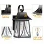Cloudy Bay 120V Outdoor Wall Lantern with Dusk to Dawn Photocell, Includes LED Filament Bulb,Oil Rubbed Bronze
