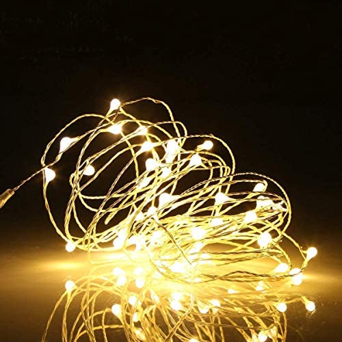 Ehome 100 LED 33ft/10m Starry Fairy String Light, USB Waterproof Decorative Copper Wire Lights for Indoor, Bedroom Festival Christmas Wedding Party Patio Window (Warm White)