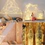 Curtain String Lights,300 Brilliant LED Lights USB Powered Window String Light,8 Lighting Modes,IP64 Waterproof Decorative Lights for Wedding, Home, Party, Bedroom (Warm Light) (9.8ftx9.8ft)