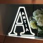 Personalized Decor Led Night Light Marquee Letter Stailness Steel Lights Custom Metal Sign Engraved Name Wall Light for Bedroom Christmas Wedding - Best Gift for Family Lovers Friends Letter K