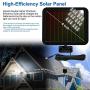 Solar Lights Outdoor, AmeriTop Super Bright LED Solar Motion Sensor Lights with Wide Angle Illumination; 1600LM 6000K, 3 Adjustable Heads, IP65 Waterproof Outdoor Security Lighting (Black)