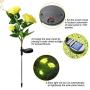 Solar Lawn Light rose2 Pack（6 Heads）,Rose Solar Energy Outdoor Garden Light, Garden Light Outdoor Decoration, Outdoor Light Pile,Solar energyStatue lamp， Garden Stakes Decorative,Lawn Garden，Rose