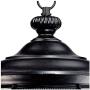 Bellagio Traditional Outdoor Ceiling Light Hanging Texturized Black 18'' Clear Hammered Glass Damp Rated for Exterior House - John Timberland