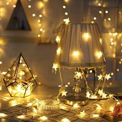 Star String Lights 100 LED 33 FT Plug in Fairy Bedroom Twinkle Lights Waterproof Extendable for Indoor Outdoor Wedding Party Christmas Tree New Year, Garden Decoration Warm White