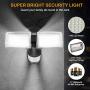 Solar Security Lights - 1600LM Upgraded Solar Motion Sensor Lights Outdoor, Solar Flood Lights w/Adjustable Dual Head LED Security Lights, 5730K, IP65 Waterproof, for Backyard Pathway Patio Garage