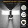 Solar Security Lights - 1600LM Upgraded Solar Motion Sensor Lights Outdoor, Solar Flood Lights w/Adjustable Dual Head LED Security Lights, 5730K, IP65 Waterproof, for Backyard Pathway Patio Garage