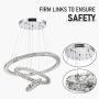 HOMCOM Modern Crystal Led Chandelier Multi-Angle with Remote Control Dimmable Light, Living Room Decor