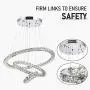HOMCOM Modern Crystal Led Chandelier Multi-Angle with Remote Control Dimmable Light, Living Room Decor