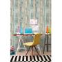 RoomMates Blue Distressed Wood Peel and Stick Wallpaper | Removable Wallpaper | Self Adhesive Wallpaper | RMK9052WP