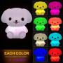 Dog Night Light, Night Lights for Kids, Bedside lamp for Children, Baby Nursery light, LED Lights - Break Resistant/Eye Caring/Adjustable Brightness & Color/Time setting/Touch-Control & Remote Control
