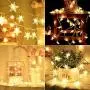 TURNMEON 33 Ft 100 Led Stars String Lights with Timer, Waterproof Star Fairy Lights 8 Modes Remote Control Fairy String Lights Decoration Fairy Lights for Bedroom Home Party Decor(Warm White)