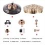 Crystal Chandelier Ceiling Fan Lights, 42 Inch Modern Ceiling Fan with Light and Remote, Invisible Crystal Chandelier with Retractable Ceiling Fan for Living Dining Room Bedroom(Gold)