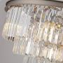 MEELIGHTING Nickel Modern Crystal Chandelier Lights Pendant Ceiling Light Vintage Contemporary Chandeliers Lighting Fixture Big (5-Tier 16Lights) for Dining Living Room Kitchen Island Bedroom W32''