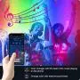 82Ft/25m LED Strip Lights，Micomlan Music Sync Color Changing RGB LED Strip Built-in Mic, Bluetooth APP Controlled LED Lights Rope Lights, 5050 RGB LED Light Strip(APP+Remote+Mic+Music )