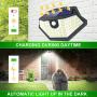Solar Lights Outdoor Super Bright 194 LED, Solar Wireless Motion Sensor Lights Outdoor, IP65 Waterproof Wall Light, Easy Install Security Lights, for Front Door Garden Patio Pathway Yard(2 Pack)