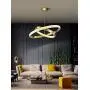 Modern Gold Chandeliers LED 2 Rings Pendant Light Adjustable Stainless Steel Ceiling Light Fixture for Living Room Dining Room Bedroom Modern Gold Chandeliers LED 2 Rings Pendant Light Adjustable Stainless Steel Ceiling Light Fixture for Living Room Dining Room Bedroom
