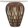 Buckhead Modern Table Lamp Bronze Geometric Pattern Urn Tapered Drum Shade for Living Room Family Bedroom Bedside - Possini Euro Design