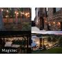 Magictec LED Shatterproof String Lights Commercial Grade with 15 Hanging Sockets 48 Ft Black Outdoor Weatherproof Cord Strand for Patio Garden Porch Backyard Bistro Gazebo Party Deck Yard, 2 Pack