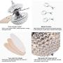 RainierLight Modern 42 Inch Crystal Ceiling Fan Lamp LED 3 Color Changing Light 3 Wood Reversible Blades with Remote Control for Living Room/Bedroom/Quiet/Decoration