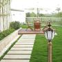LONEDRUID Outdoor Post Light Fixture Bronze Retro Exterior Pole Lantern with 3 inch Pier Mount Base for Garden Patio Pathway, UL Listed