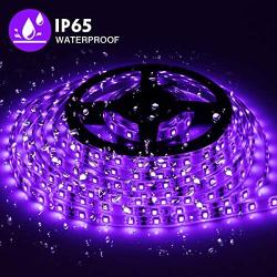 Double-s Black Lights Strip, 33ft/10m IP65 Waterproof Blacklight Ribbon Kit, 36W 600 Units Lamp Beads 12V Strip for Body Paint, Birthday, Fluorescent Home Party, Room Decoration