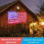 American Flag Lights Outdoor Solar Powered,420 Super Bright LEDs,6.5ft x 3.28ft,Waterproof Flag Net Light of The United States for Independence/National/Memorial Day,July 4th,Christmas Decoration