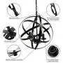 Lika 4-Light Chandelier 15.7'' Farmhouse Rustic Industrial Pendant Lighting with Metal Spherical Shade Black Chandeliers for Dining Room, Kitchen, Foyer Lika 4-Light Chandelier 15.7'' Farmhouse Rustic Industrial Pendant Lighting with Metal Spherical Shade Black Chandeliers for Dining Room, Kitchen, Foyer