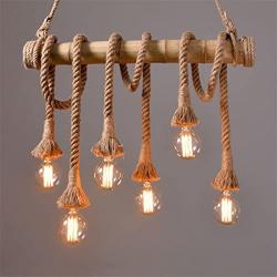 LightInTheBox Vintage Pendent Light Rustic/Lodge Country Style 60W E26/E27 Cluster Design Lighting Ambient Light Wood Decoration Included 6 Bulbs Fixture Living Room Bedroom Kitchen Dining Room