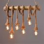 LightInTheBox Vintage Pendent Light Rustic/Lodge Country Style 60W E26/E27 Cluster Design Lighting Ambient Light Wood Decoration Included 6 Bulbs Fixture Living Room Bedroom Kitchen Dining Room