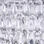 Wellmet 20 Inch Crystal Chandeliers, 6 Lights 5 Tiers Crystal Light, Adjustable Ceiling Pendant Lights, Modern Hanging Chandelier Lighting Fixture for Dining Room, Bedroom, Hallway, Bar, Kitchen, Bath