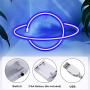 Ifreelife Planet Neon Signs LED Night Light Blue Neon Lights USB Charging/Battery Operated Neon Wall Lights for Home Room Bedroom Party Wedding Birthday Decor Ifreelife Planet Neon Signs LED Night Light Blue Neon Lights USB Charging/Battery Operated Neon Wall Lights for Home Room Bedroom Party Wedding Birthday Decor