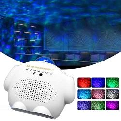 Star Night Light Projector, Galaxy Projector for Adults Gifts Ceiling Nebula Galaxy Star Light Projector with Voice Control,Ocean Wave Projector Light for Baby Kids Gift Home Decor Bedroom Living Room