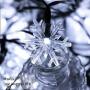 Christmas Snowflake String Lights, MQ 23 ft 50LEDs Snowflake Lights Decorations Waterproof Solar Powered 8 Modes String Lights for Christmas Indoor Outdoor Garden Lawn Home Party Decor