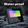 Zglon LED Flood Lights RGB Color Changing 100W Equivalent Outdoor, 20W Bluetooth Mesh Smart Floodlights RGB APP Control,Grouping，IP65 Waterproof, Timing, 2700K&16 Million Colors